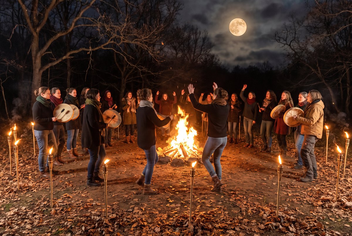Feuerkreis zur Ahnen-Reise zu Samhain